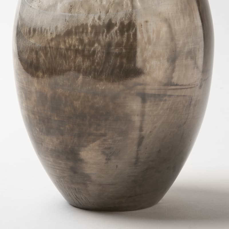 21'' Handcrafted Spun Glass Vase Multi-Tonal Blue, Gray, Taupe & White - 7" x 7" x 21"