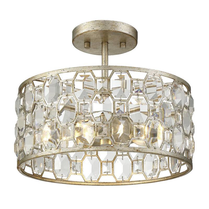 Trade Winds Lighting 2-Light Ceiling Light In Silver Gold - Silver Gold