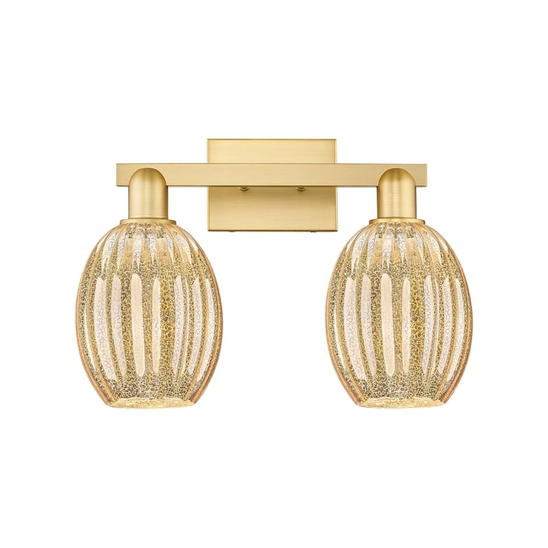 Innovations Lighting 716-2W-13-16 Preston Vanity Preston 2 Light 16" - Satin Gold / Mercury