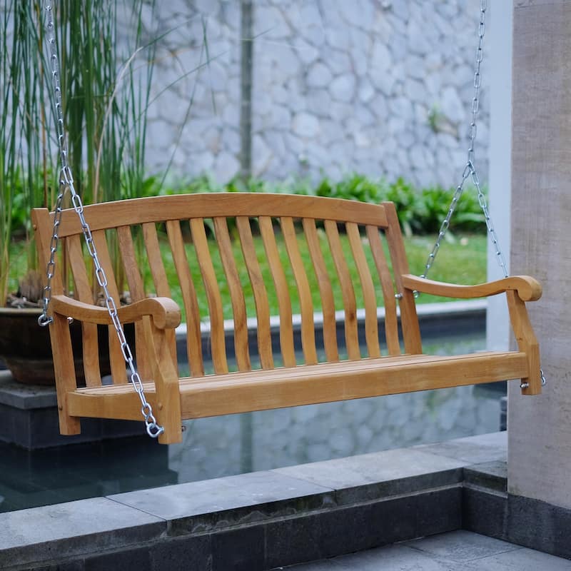 Cambridge Casual Sherwood Solid Teak Wood Porch Swing
