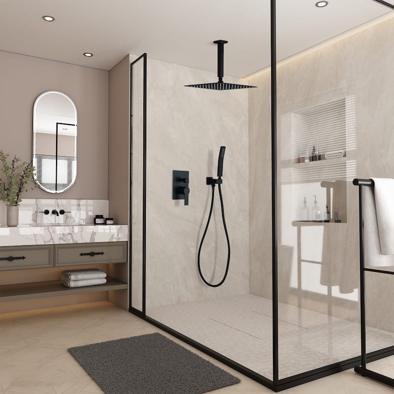 Clihome 12 Inch Ceiling Mounted Rain Shower System