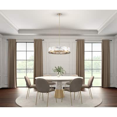 Artcraft Skye 8-Light Chandelier - Brushed Brass Finish