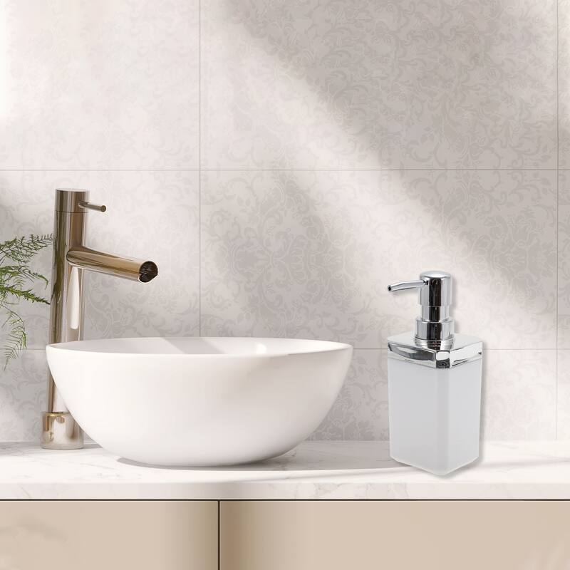 Fashion Soap Pump Dispenser Set for Bathroom for Laundry Rooms 1 Set - White