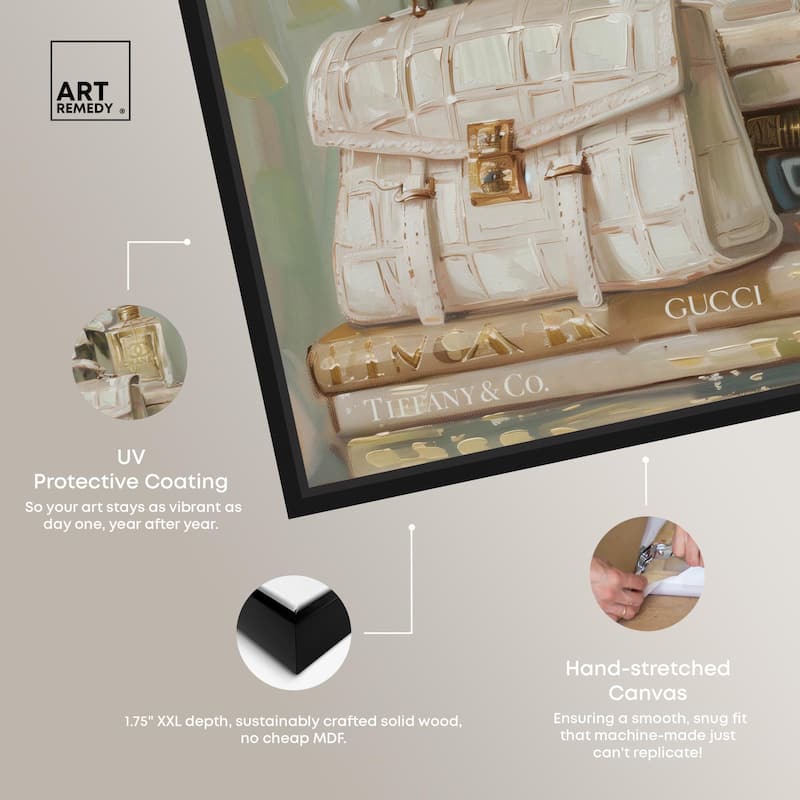 Sage Green Glam Canvas by Art Remedy
