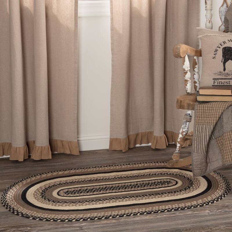 Sawyer Mill Charcoal Jute Rug Oval w/ Pad 27x48 - 27x48 -  27x48 - White
