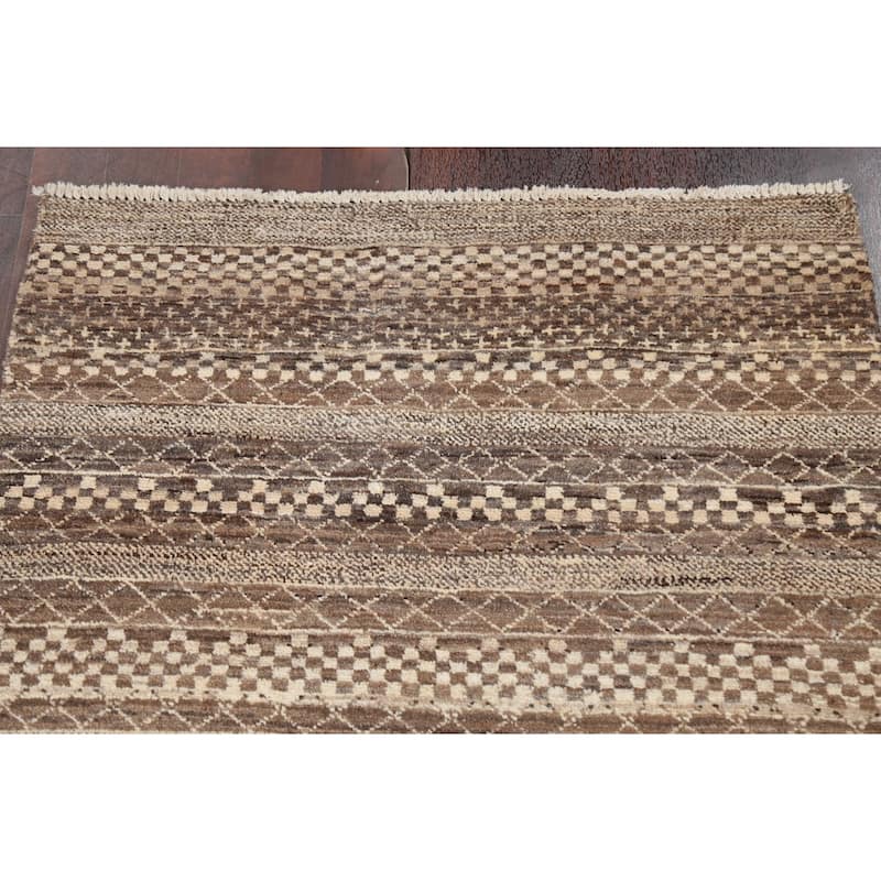 Tribal Geometric Gabbeh Kashkoli Oriental Area Rug Wool Hand-knotted - 3'0" x 5'3"