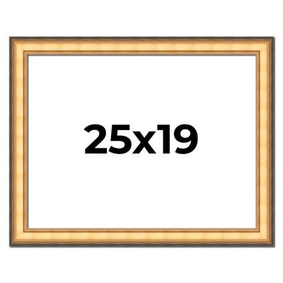 25x19 Frame Gold Plein Aire Solid Wood Picture Frame Width 2 Inches |