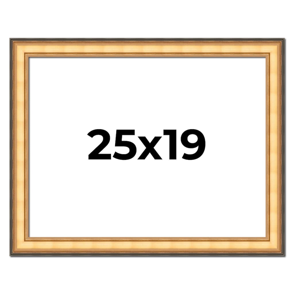 25x19 Frame Gold Plein Aire Solid Wood Picture Frame Width 2 Inches |