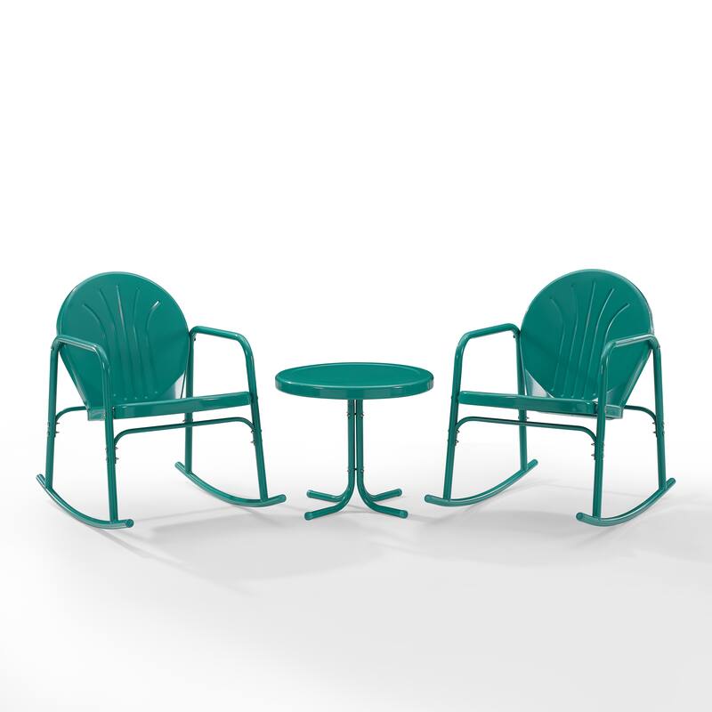Crosley Griffith 3Pc Outdoor Rocking Chair Set - 79 W x 33.13 D x 32.25 H