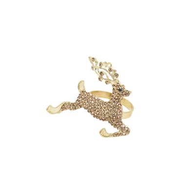 Beaded Reindeer Napkin Ring (Set of 4)