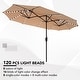 preview thumbnail 4 of 7, MAISON ARTS 13ft Double -Sided Crank Patio Umbrella Extra Large with LED Colorful Lights