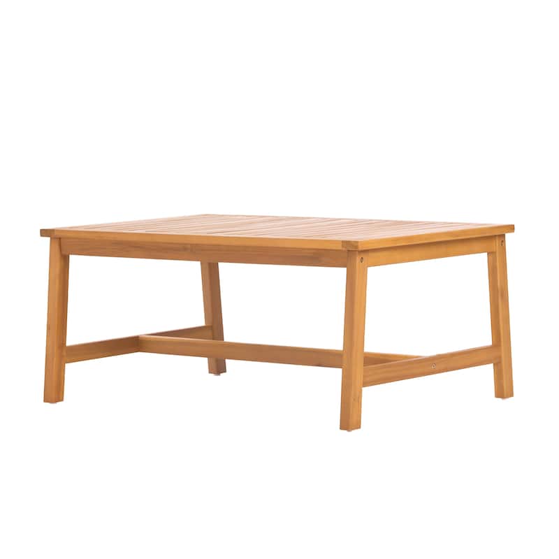 Christopher Knight Home - Nancy 2-Piece Outdoor Acacia Wood Loveseat and Coffee Table Seating Set