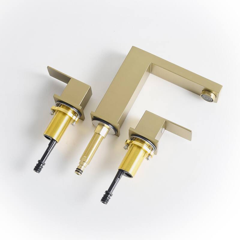 Modern Double Handle Three-Hole Bath Faucet