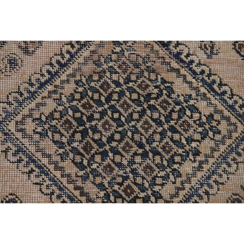 Distressed Bakhtiari Vintage Persian Area Rug Hand-Knotted Wool Carpet - 7'0" x 9'8"