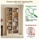 preview thumbnail 5 of 5, 80" Tall 6-Tier Bookcase With 2 Adjustable Shelves, Modern Open Storage Shelf for Home Office and Bedroom