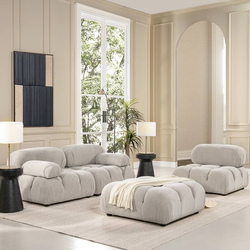 Marcel 109.5" Bubble Modular Modern Reversible Sectional