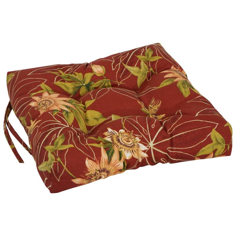 16-inch Square Tufted Indoor/Outdoor Chair Cushions (Set of 2) - 16"