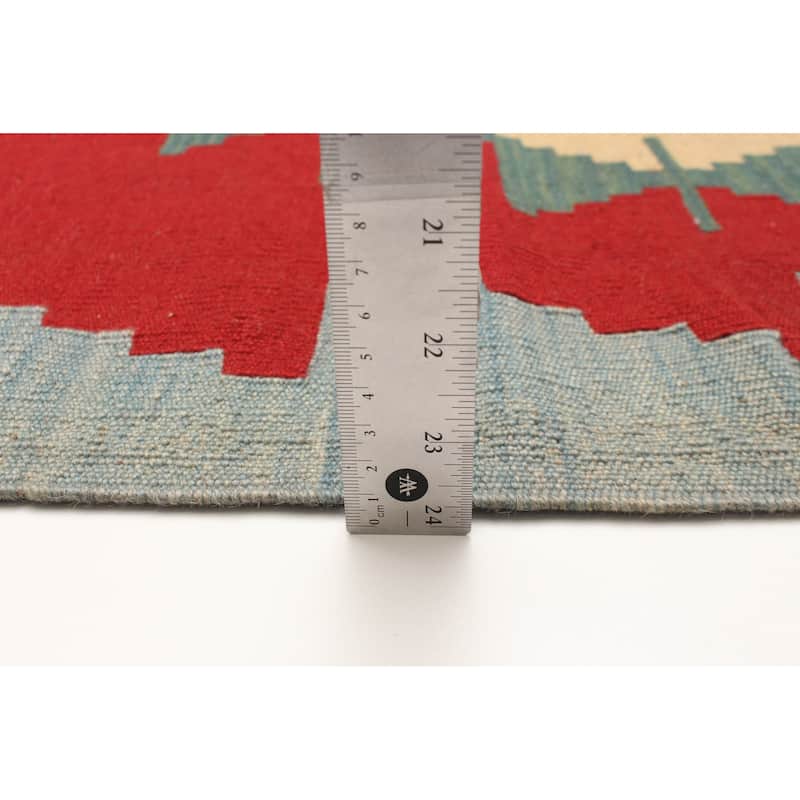 ECARPETGALLERY Flat-Weave Sivas Red Wool Kilim - 2'9 x 9'7