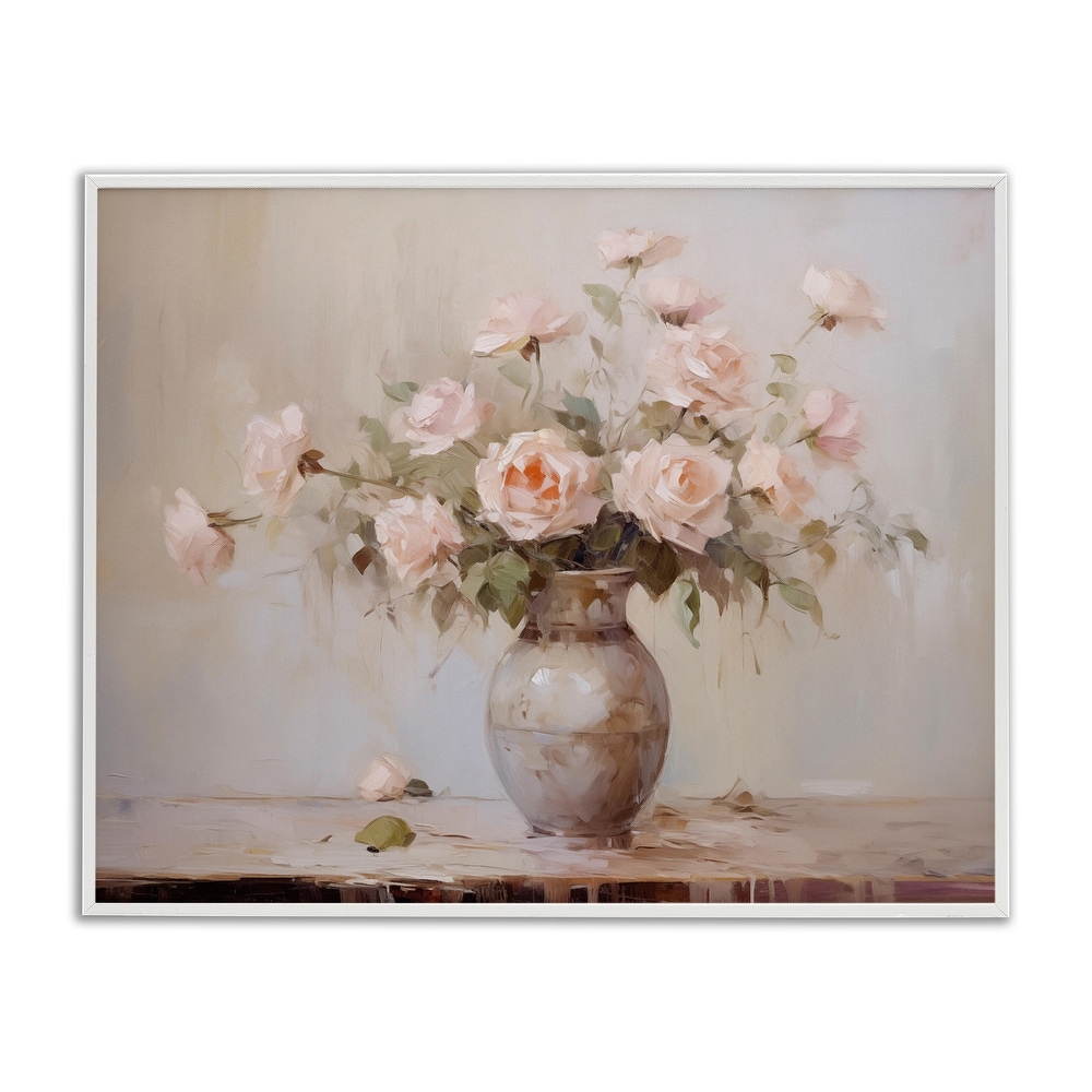 Stupell Romantic Bouquet of Roses Framed Giclee Art Design By Arlington Prints