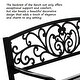 preview thumbnail 8 of 7, Gardenised Black Patio Garden Park Yard 50" Outdoor Steel Bench Powder Coated with Cast Iron Back