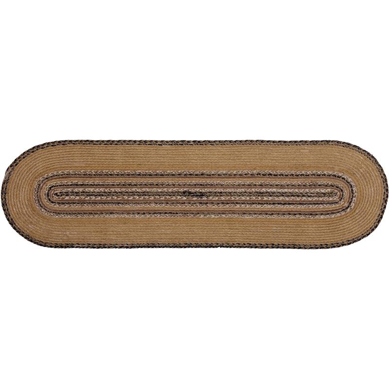 Kettle Grove Stars Border Stenciled Jute Runner