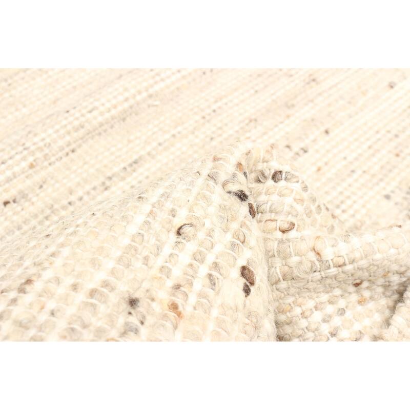 ECARPETGALLERY Braid weave Sienna Tan Wool Rug - 5'0 x 7'8