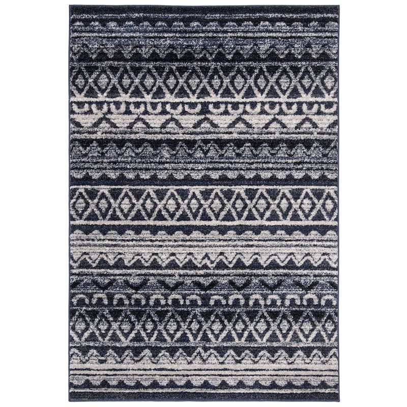 SAFAVIEH Adirondack Hiyam Moroccan Boho Rug - 4' x 6' - Ivory/Navy