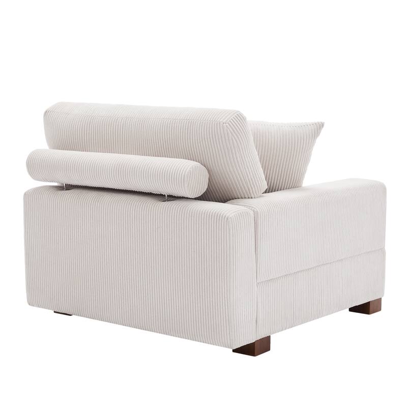 Corduroy Armchair Sofa Corner Chairs With Pillows