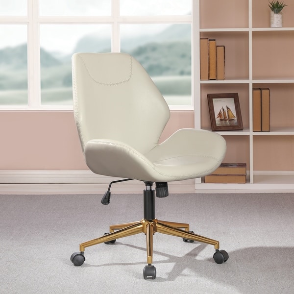 slide 1 of 45, Reseda Office Chair White Faux Leather