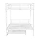 preview thumbnail 9 of 15, Industrial Modern Full over Full Metal Bunk Bed with Trundle, Save Space or Split Into 2 Beds, Crafted For Safety, White