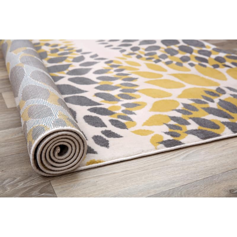 World Rug Gallery Modern Floral Circles Area Rug