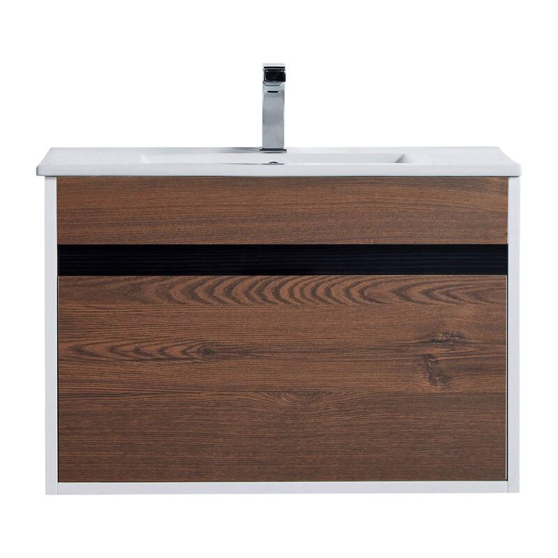 Fine Fixtures - Wall Mount Bathroom Vanity And Sink, Knob Free Design - Alpine Collection -