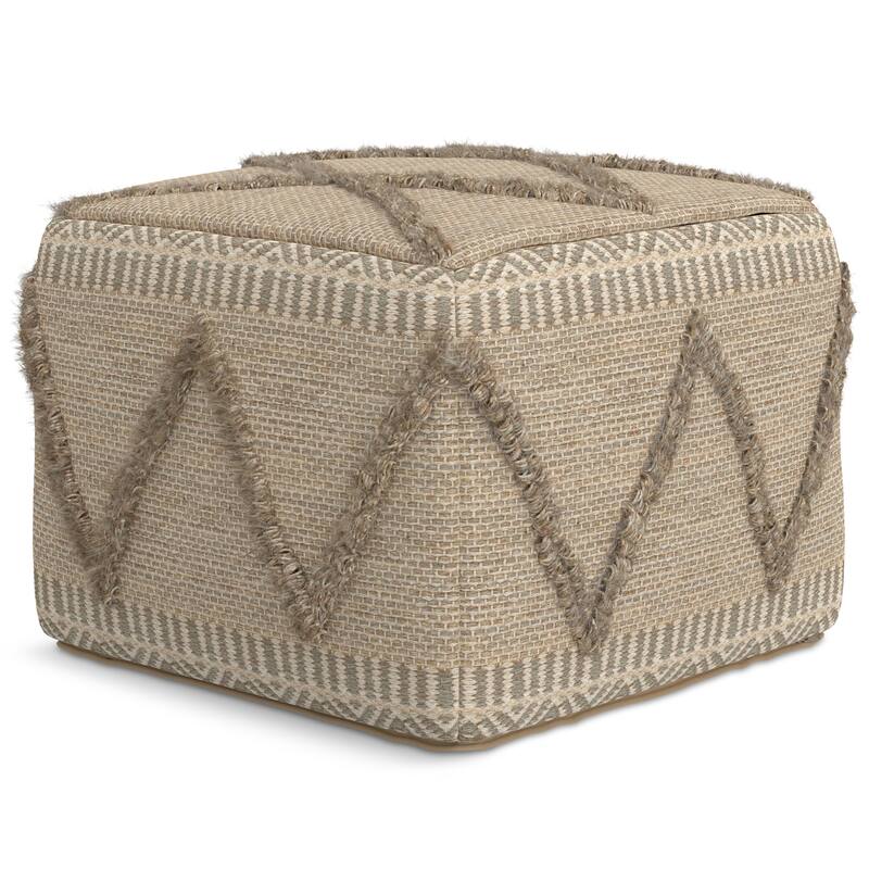 WYNDENHALL Tasneem Boho Square Pouf