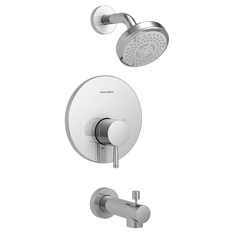 American Standard Serin Tub and Shower Trim Package with 1.75 GPM - Polished Chrome