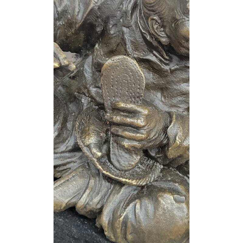 Bronze Chinese Musician And Shoemaker Statue – Cultural Folk Art Sculpture