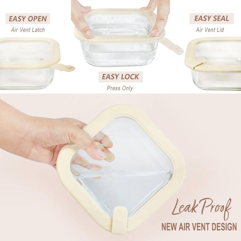 Glass Food Storage Containers with Glass Lids