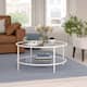 Orwell Modern Round Metal and Glass Coffee Table