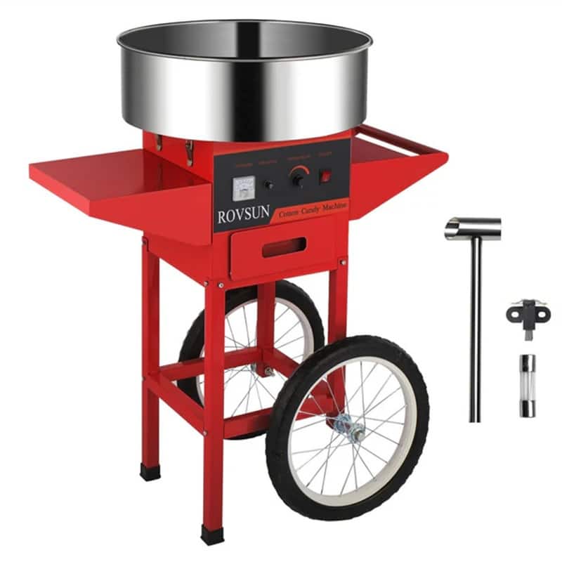 21 Inch 980W 110V Cotton Candy Machine Cart with Cover