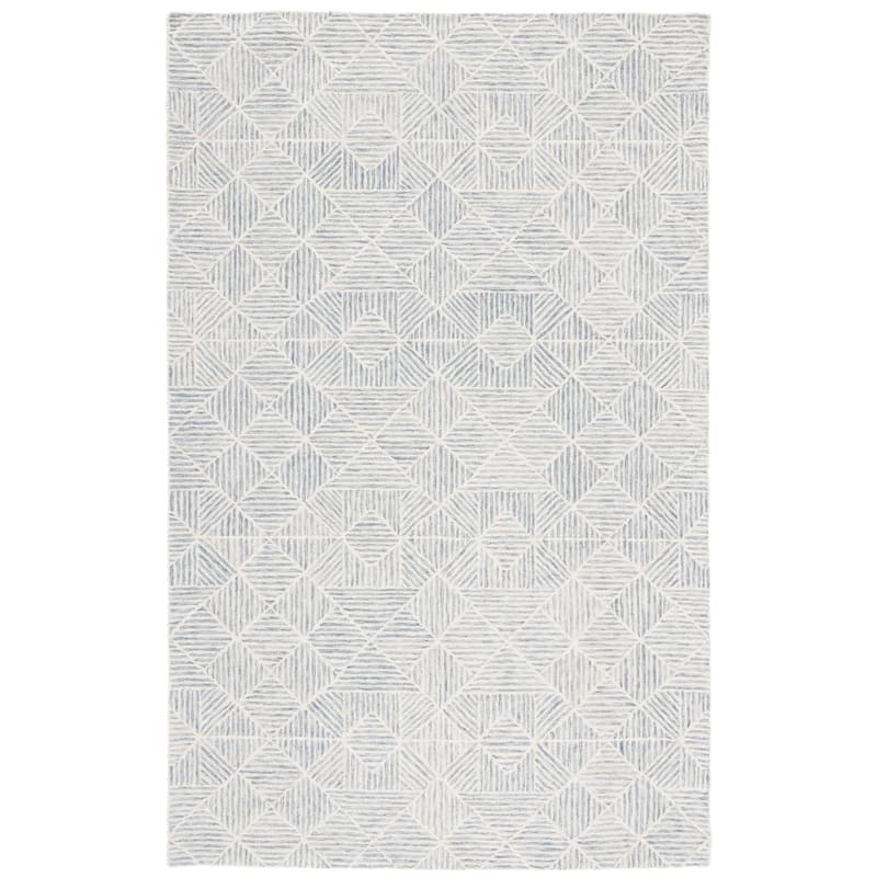 SAFAVIEH Handmade Abstract Harmanna Modern Wool Rug - 6' Square - Grey/Ivory