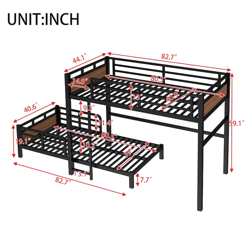 Metal Separable Bunk Beds