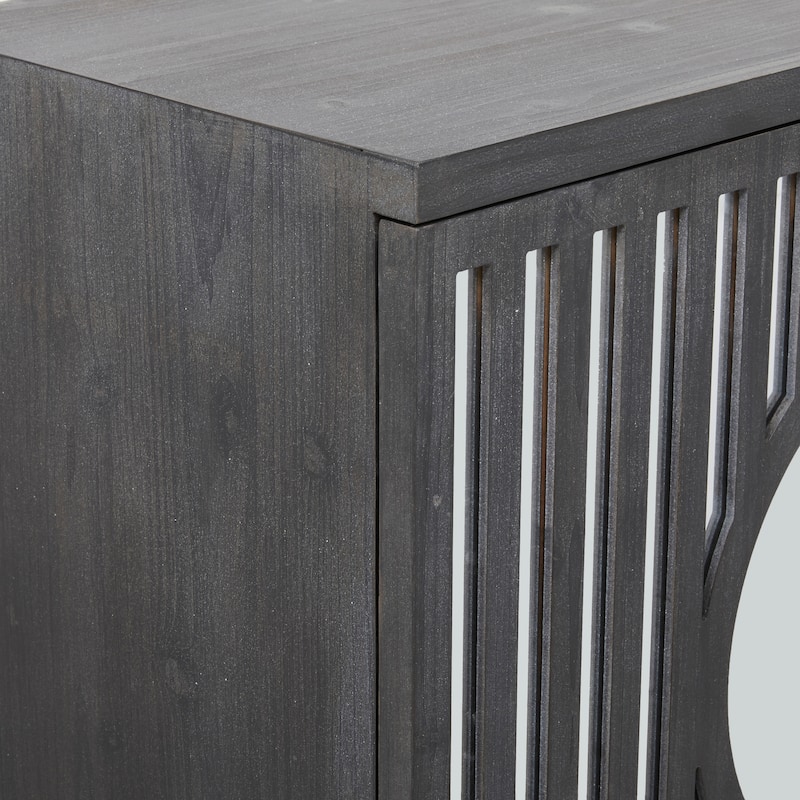 Black Wood Contemporary Cabinet - 32 x 16 x 32