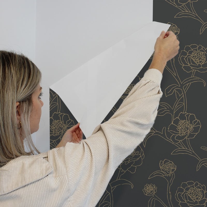 Peonies Removable Peel and Stick Wallpaper