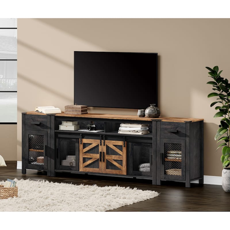 WAMPAT Drawer TV Stand set for ups to 85 inch TV,Entertainment Center - 1 Pack