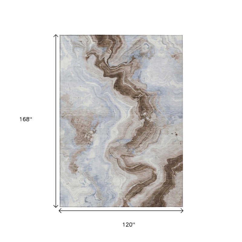 HomeRoots Abstract Transitional Rectangle Outdoor Rug