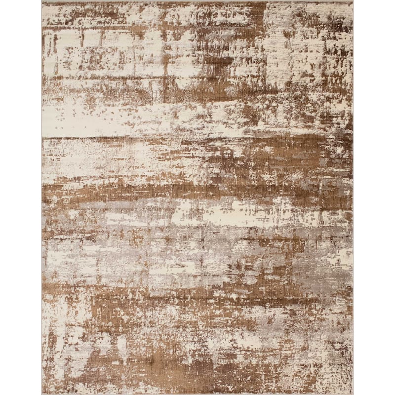 Noori Rug Lagoon Don Abstract Rug - 8'9" x 12'0" - Brown/Beige