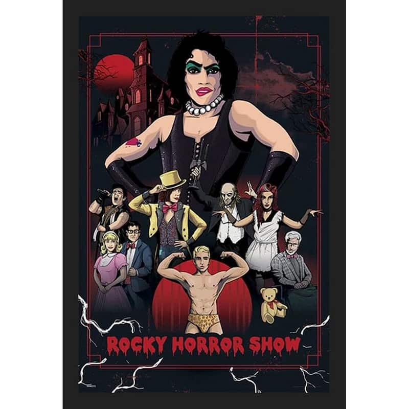 Rocky Horror Collage Framed Poster - 24 x 36 Inch