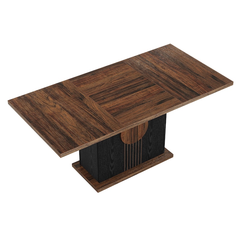 Wooden Dining Table, Kitchen Dinner Table, Dining/Living Room Accent Dinner Table Family Gathering Table