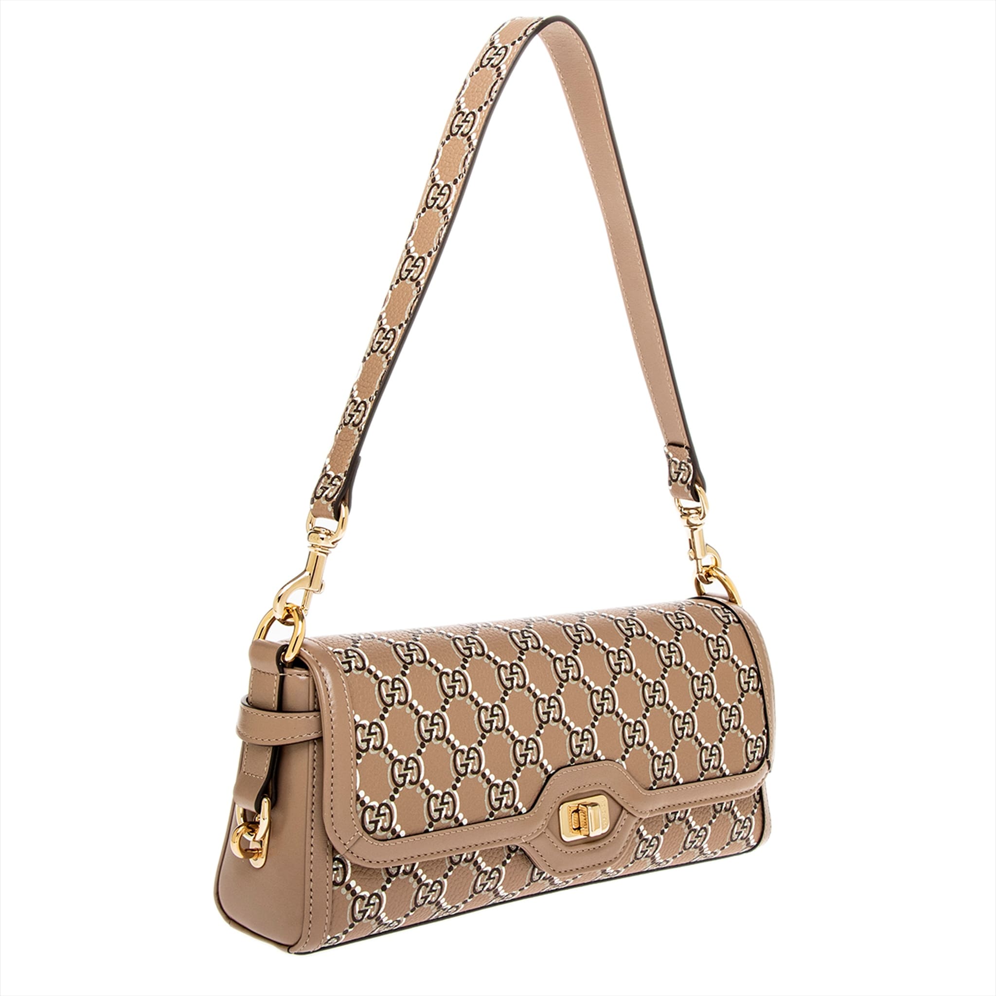 バッグ SS1999 GUCCI LEATHER SHOULDER BAG Pre-Owned Gucci Leather GG Embossed Shoulder Bag – Sabrina's Closet