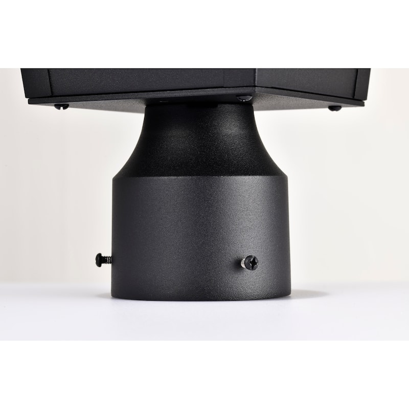 Lawrence 1 Light Post Top Matte Black with Clear Seeded Glass