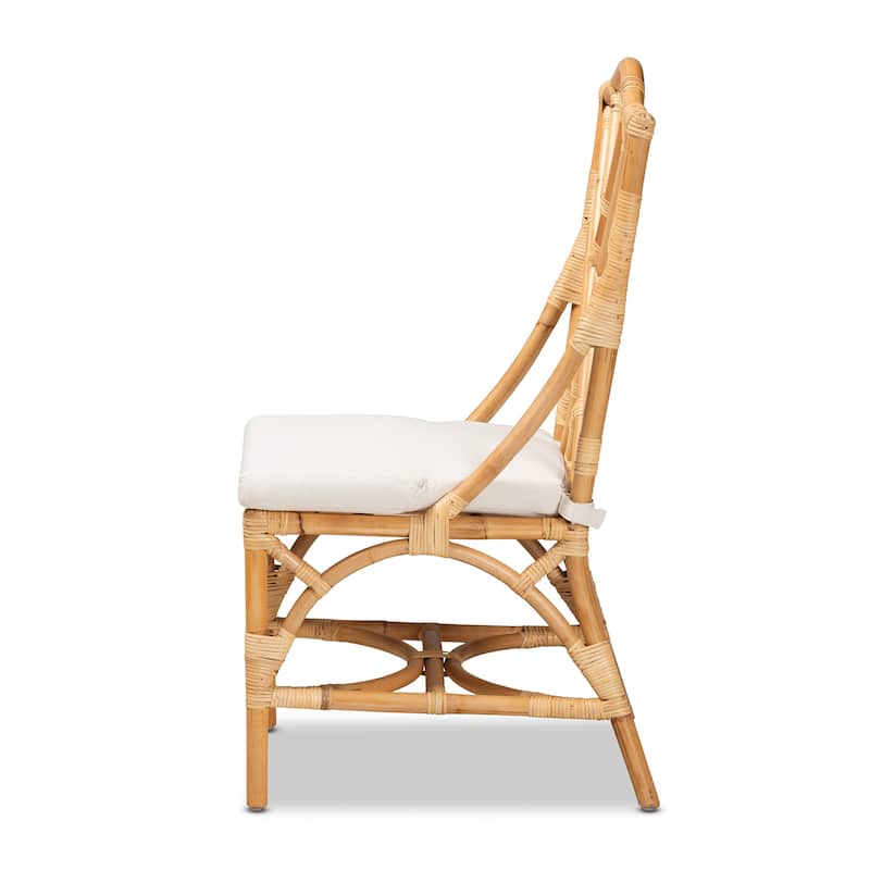 Sonia Modern Natural Finished Rattan Dining Chair